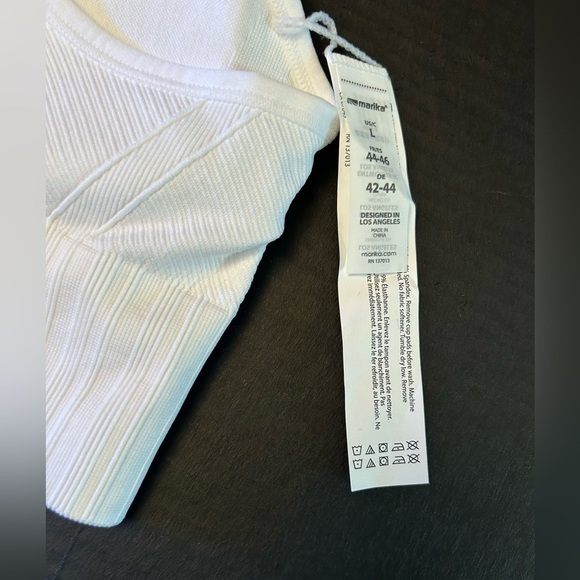 Marika athletic comfy seamless design sports bra in white Sz-L NWT K15 - Picture 11 of 13